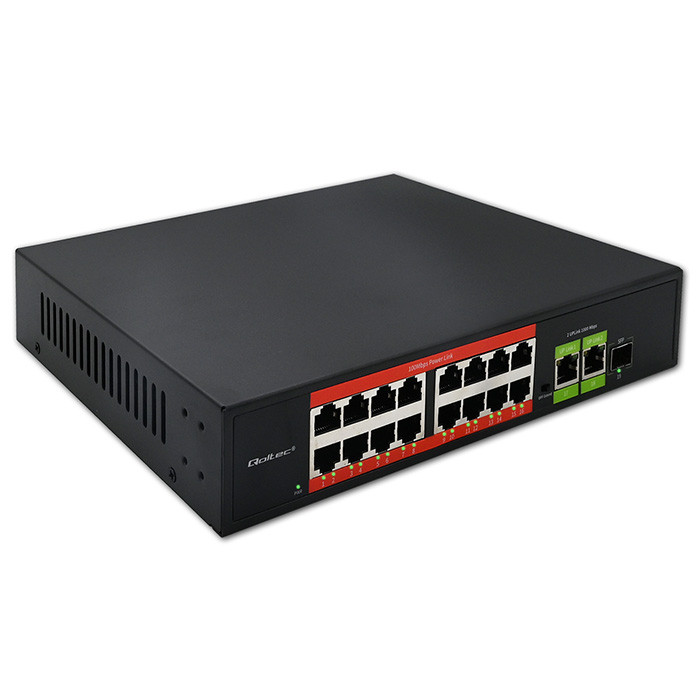 16 portni poe switch qoltec