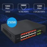 16 portni poe switch qoltec