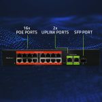 16 portni poe switch qoltec