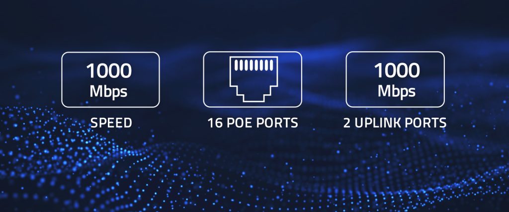 16 portni poe switch qoltec