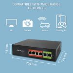 qoltec poe switch 4portni