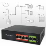 qoltec poe switch 4portni