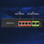 qoltec poe switch 4portni
