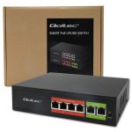 qoltec poe switch 4portni
